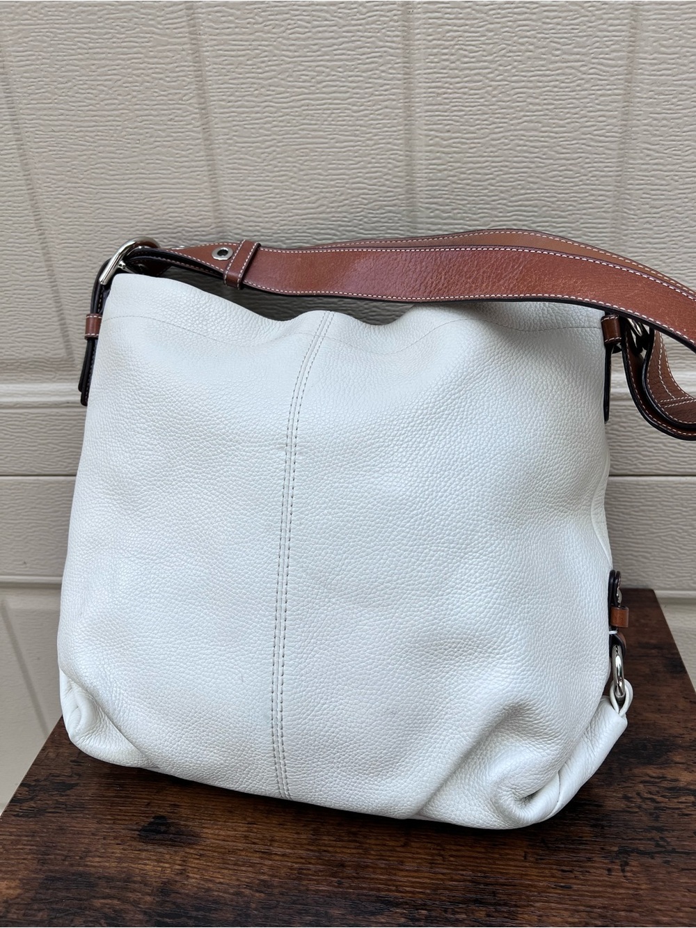 Vintage COACH SoHo White Pebbled Shoulder Bag - Picture 2 of 16
